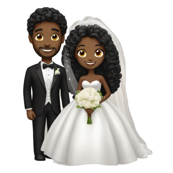Handsome Jewish groom and beautiful black bride sticker