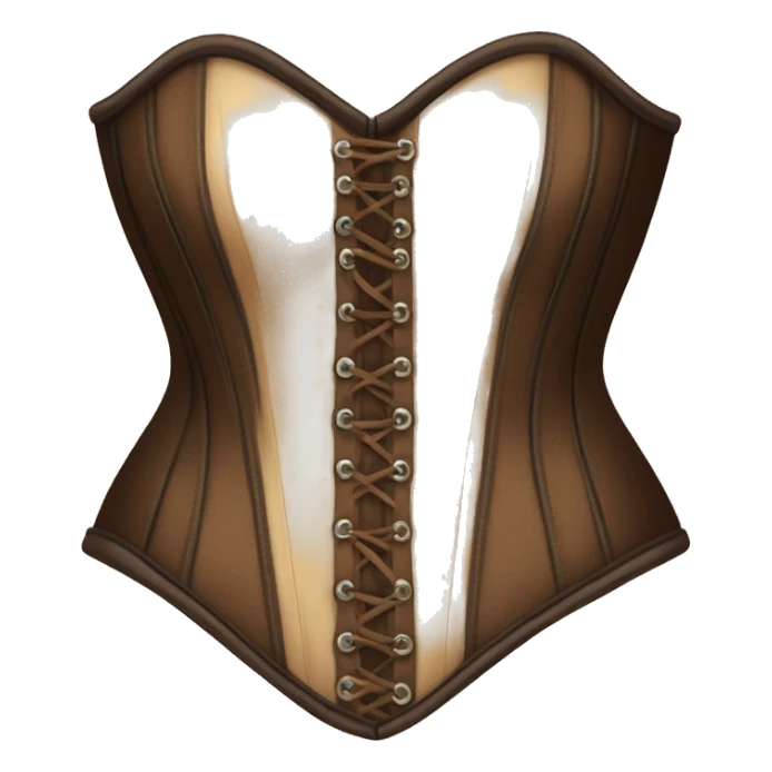 Vintage tan and brown corset sticker