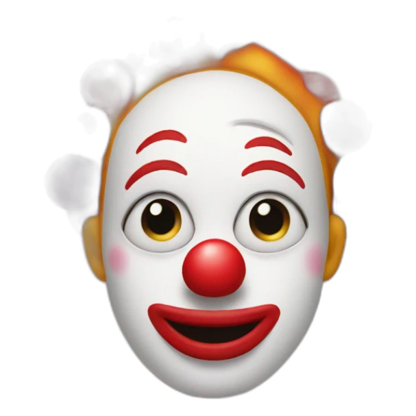clown with hearts in eyes sticker