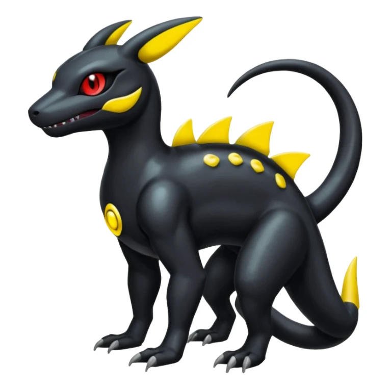 Shiny Dusknoir-Salandit-Umbreon-Fakémon-hybrid-creature (full body)  sticker