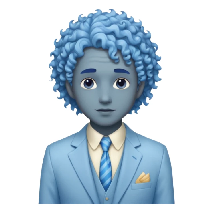 ethereal-pastel-transparent-translucent-gorgeous-spectral-dark-greyish-blue-whitish-gloomy-man-with-blue-curly-hair-with-a-beautiful-creme-suit sticker