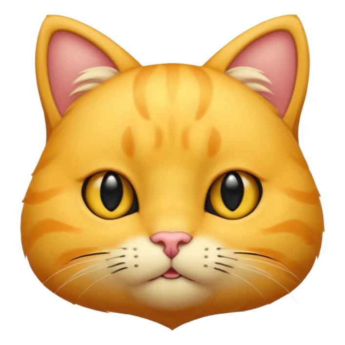 a yellow cat head with black eyes and not too chubby cheeks sticker