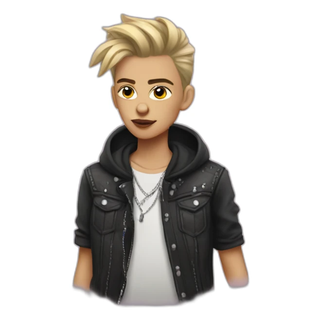 punk androgenous teenager sticker