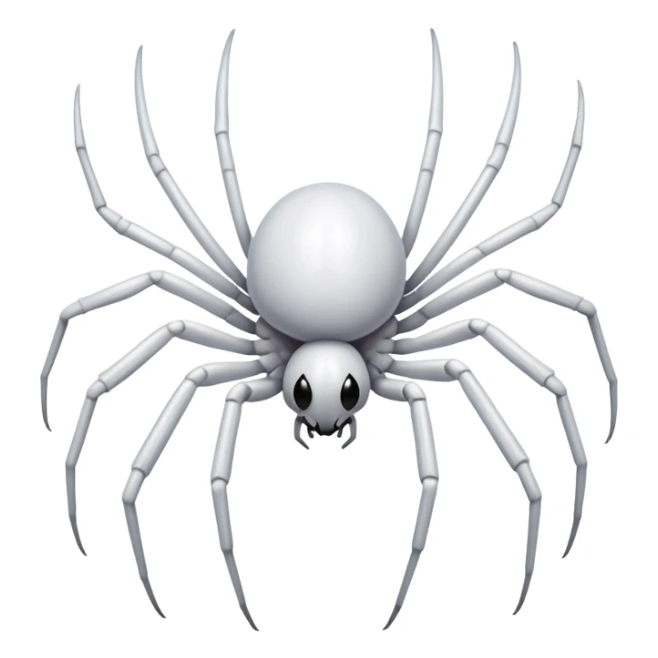 completely white spider, all white spider with eight legs sticker