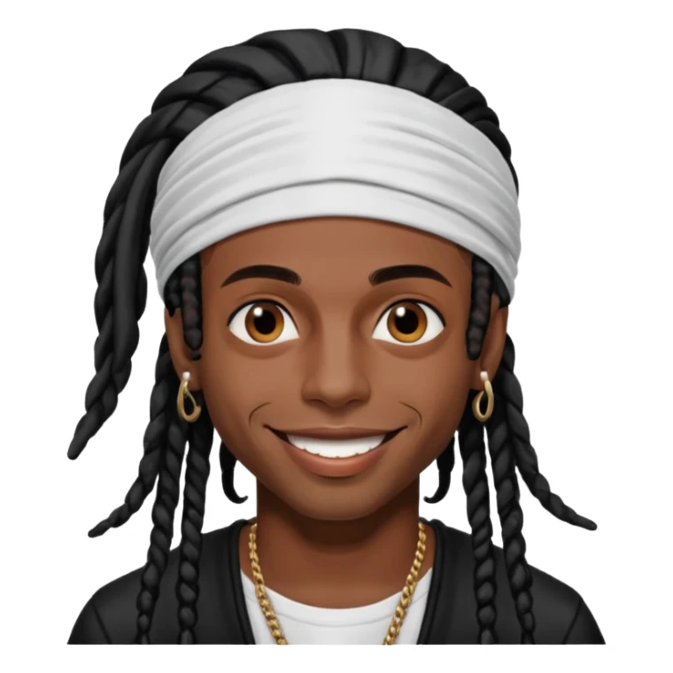 playboi carti vamp with durag and  dreads sticker