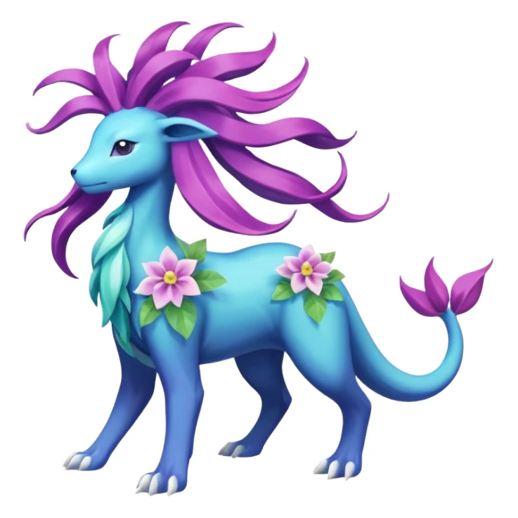 Suicune-Aurorus-Meganium-fusion (full body) sticker