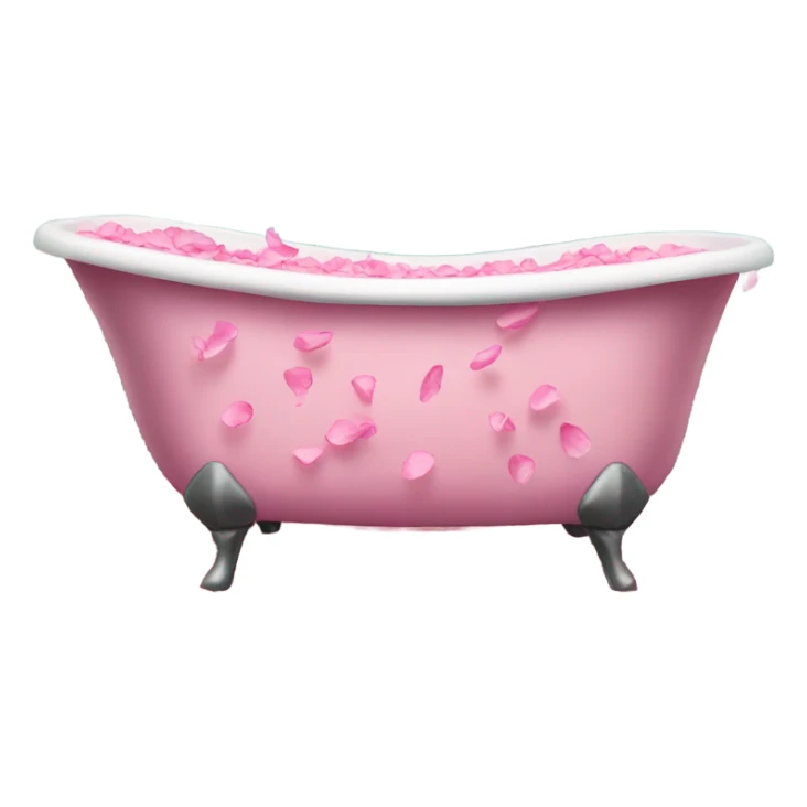 Bathtub filled with pink rose petals  sticker