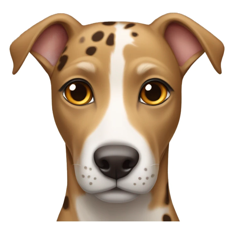 brown fawn and white Catahoula leopard dog sticker