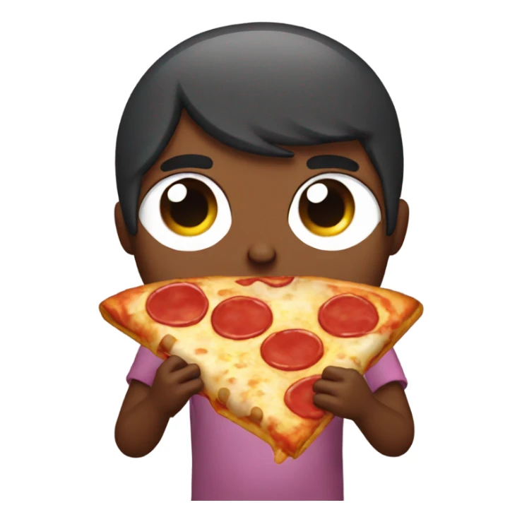 An among us character eating pizza sticker