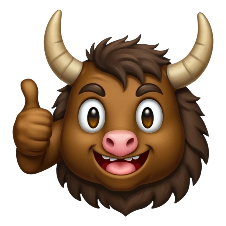 Emoji like (thumbs up) bull's hoof sticker