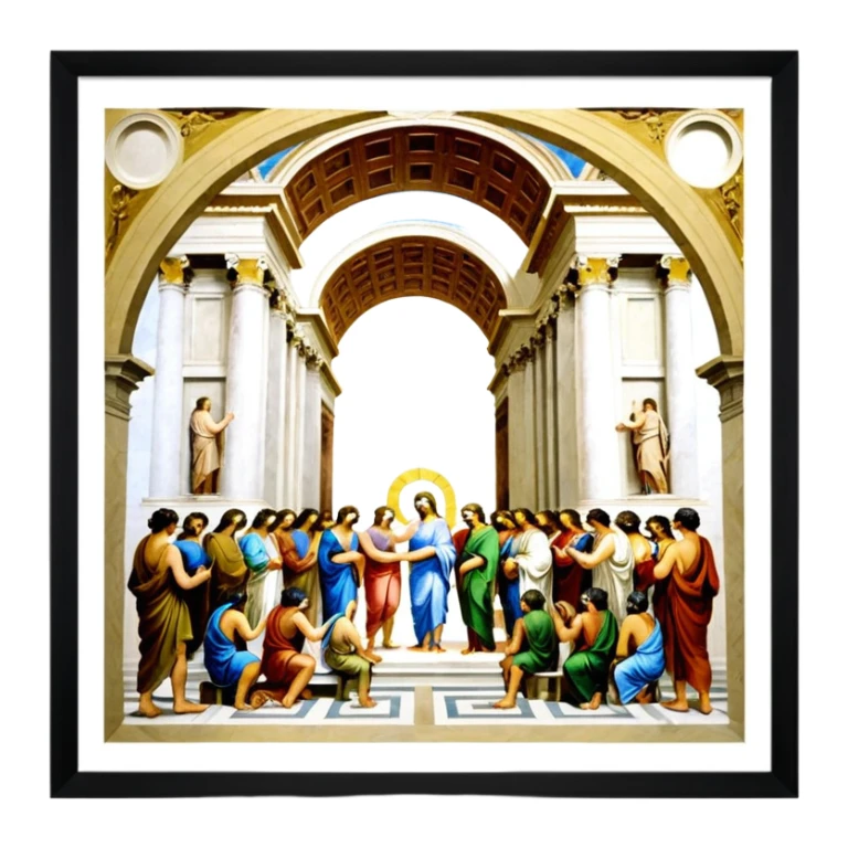 The school of Athens Painting sticker