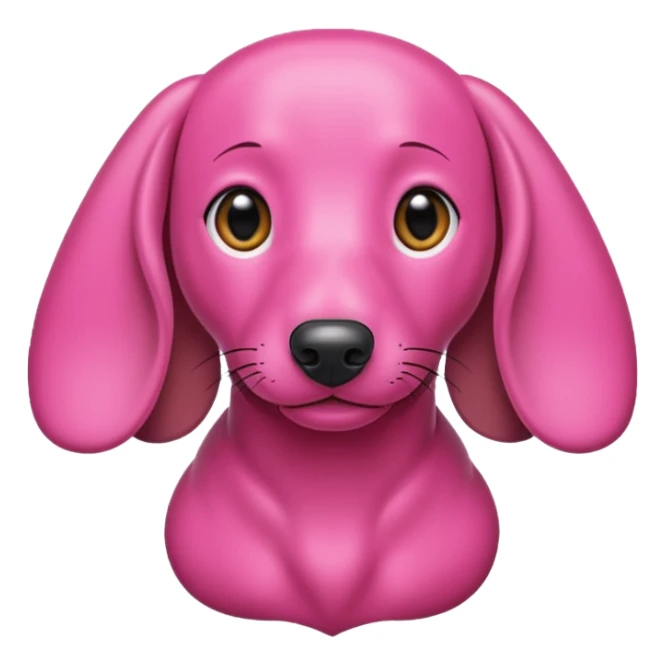 Perro salchicha completamente color rosa sticker