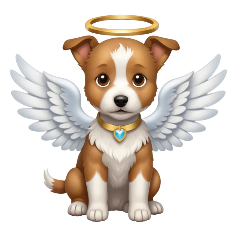 terrier dog with angel wings sticker