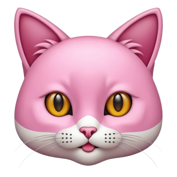 Pembe bir kedi kuyruğu İnce sticker