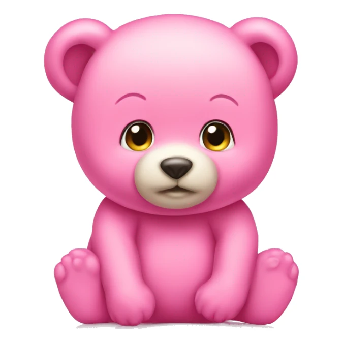 Pink baby bear  sticker