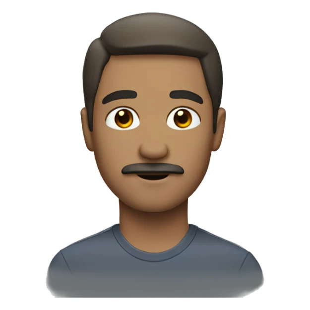 White man with soul patch facial hir sticker