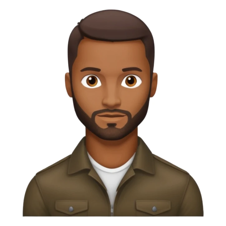 Ricky Whittle with dark brown hair sticker