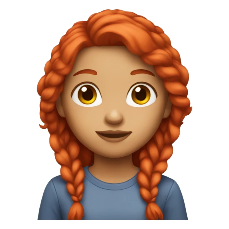 A girl whith red long hair sticker