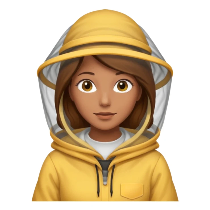 female bee keepers with brown hair sticker