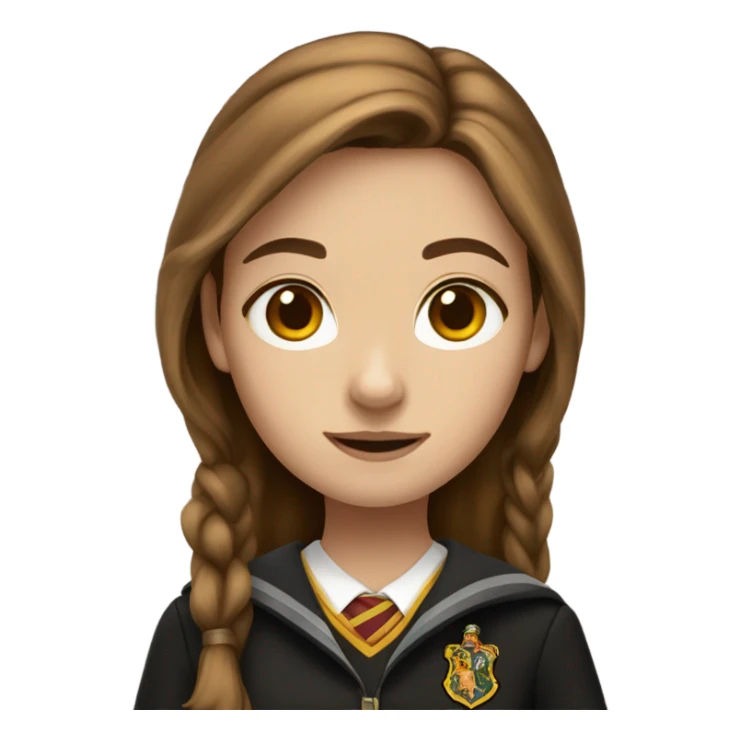 hogwarts uniform brown-haired girl sticker