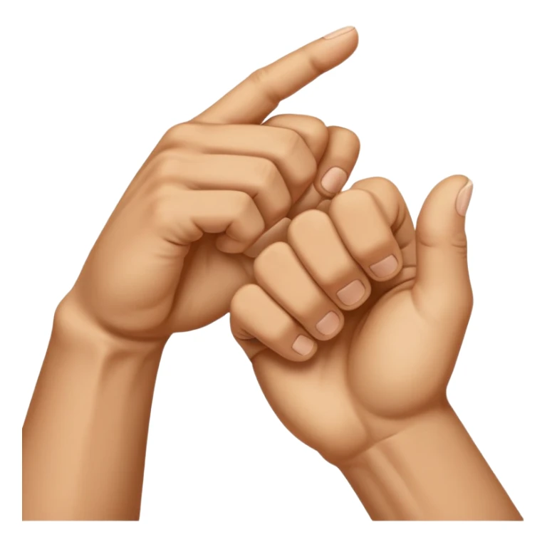 Chinese fist and palm hand gesture sticker