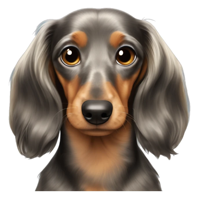 isabella tan dapple dachshund long hair sticker