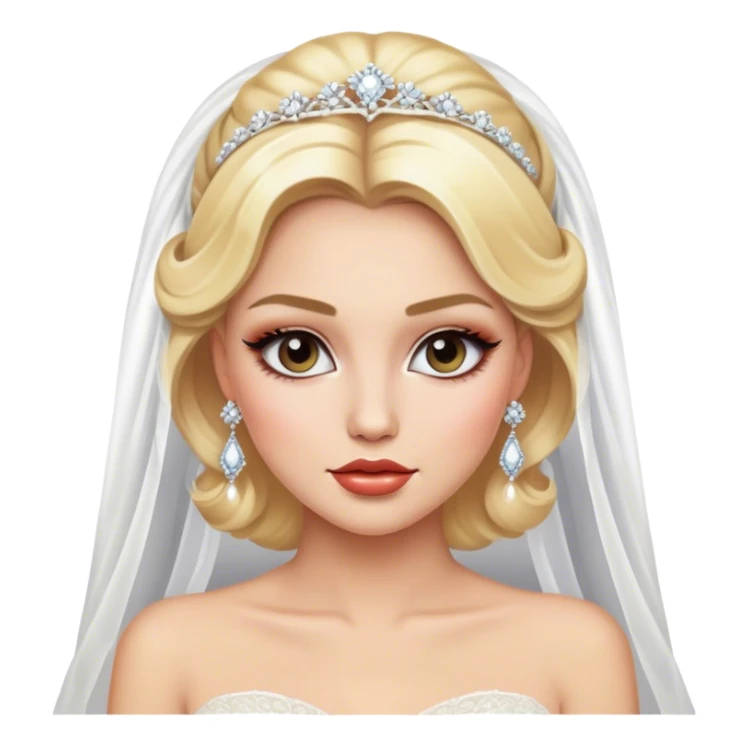 luxury blonde makeup artist bride sticker