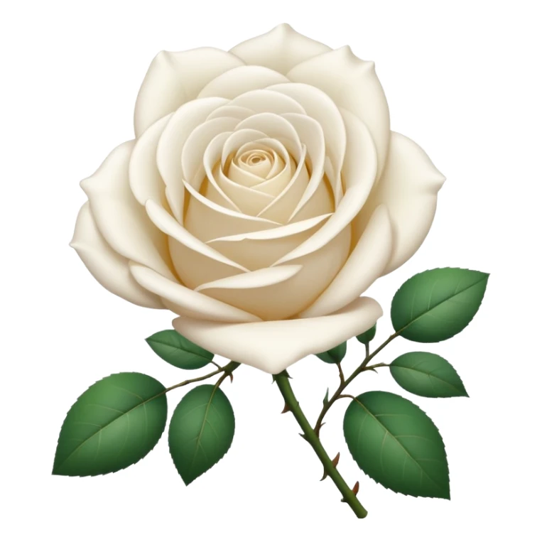 white rose, without green leaves, just flower sticker