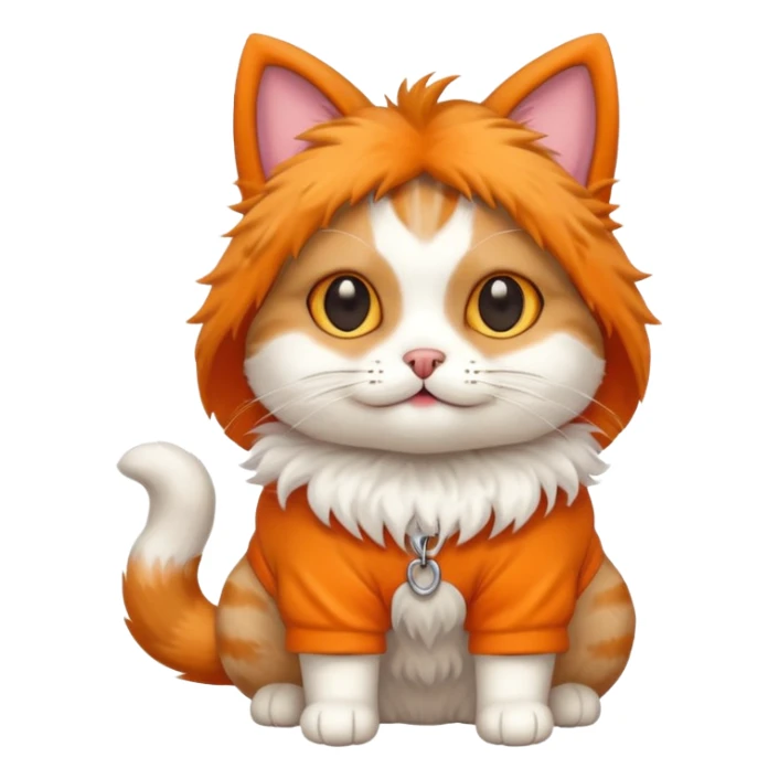 a cat that has a dog costume on sticker