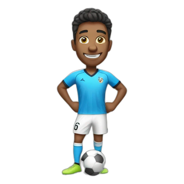 goofy soccer player sticker