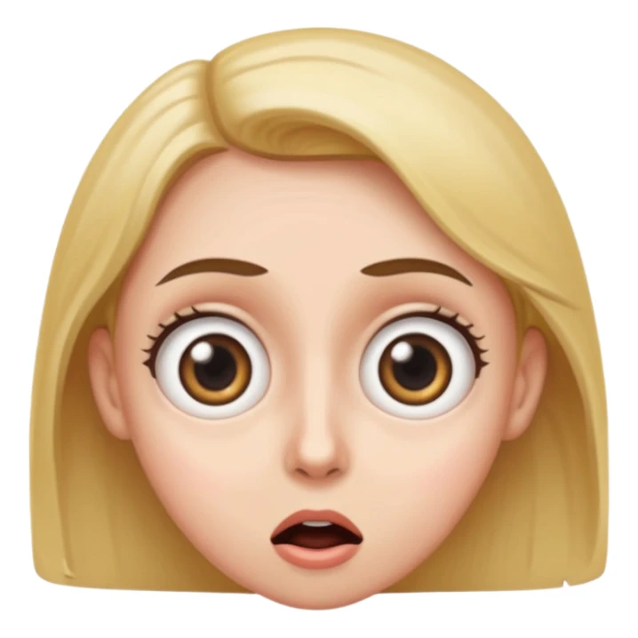 The 😳 emoji with big eyes same thing as the emoji but big eyes sticker