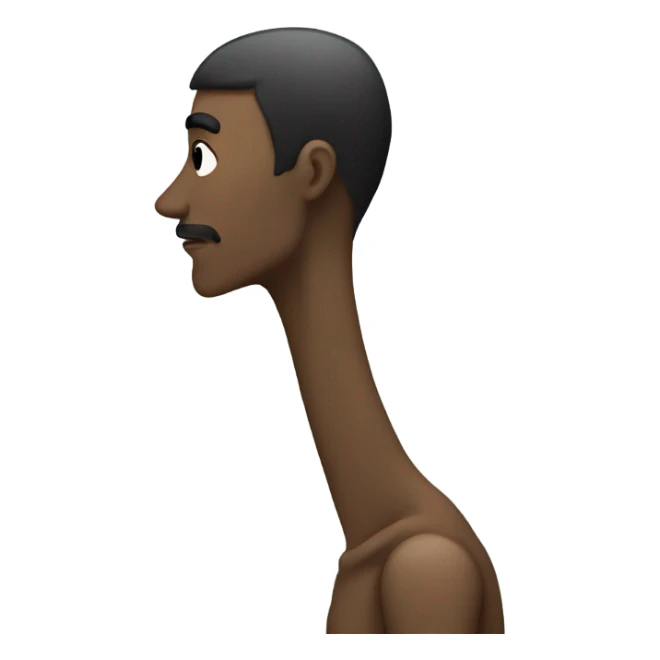A person with a long neck and big back sticker