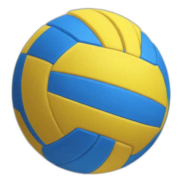 Volleyball ball yellow and blue sticker