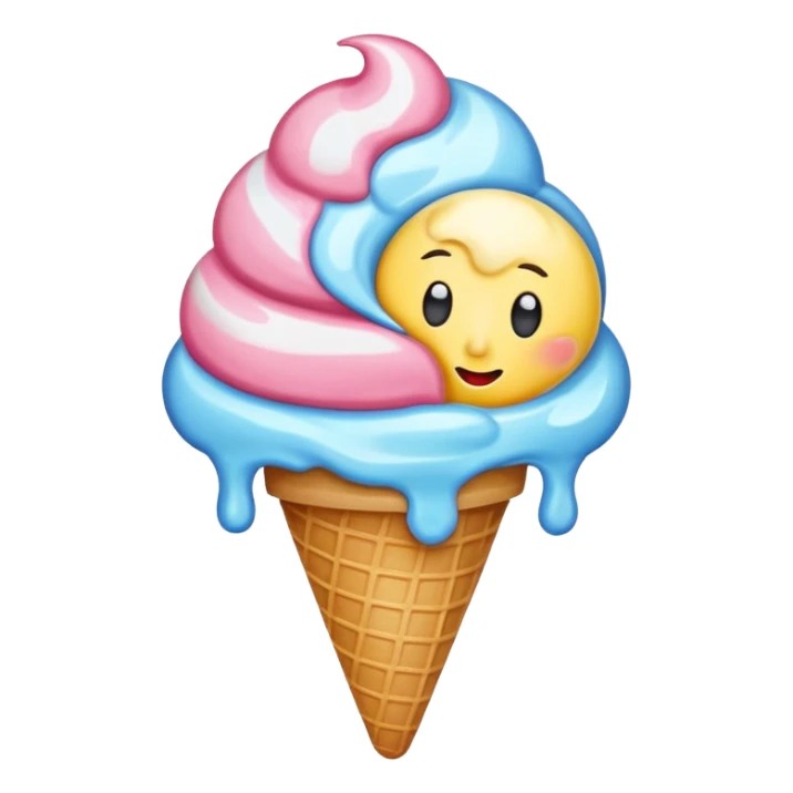 Ice-Cream Moon sticker