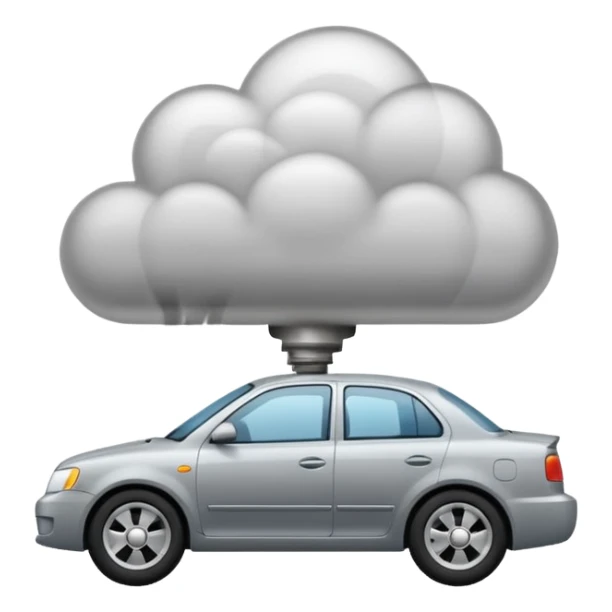 smoke coming out of a car exhausts  sticker