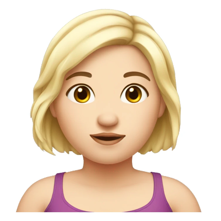 A chubby fair skin girl sticker