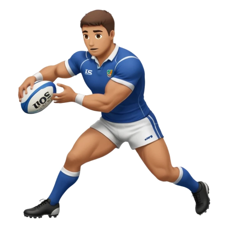 a rugby player turning over the ball at a breakdown sticker