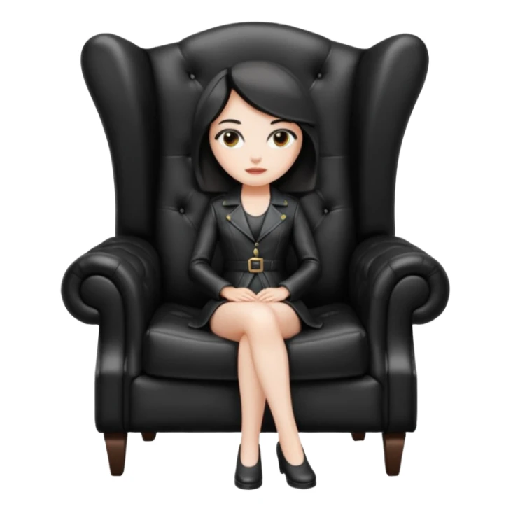 Matrix trinity black leather full body sit on a leather armchair sticker