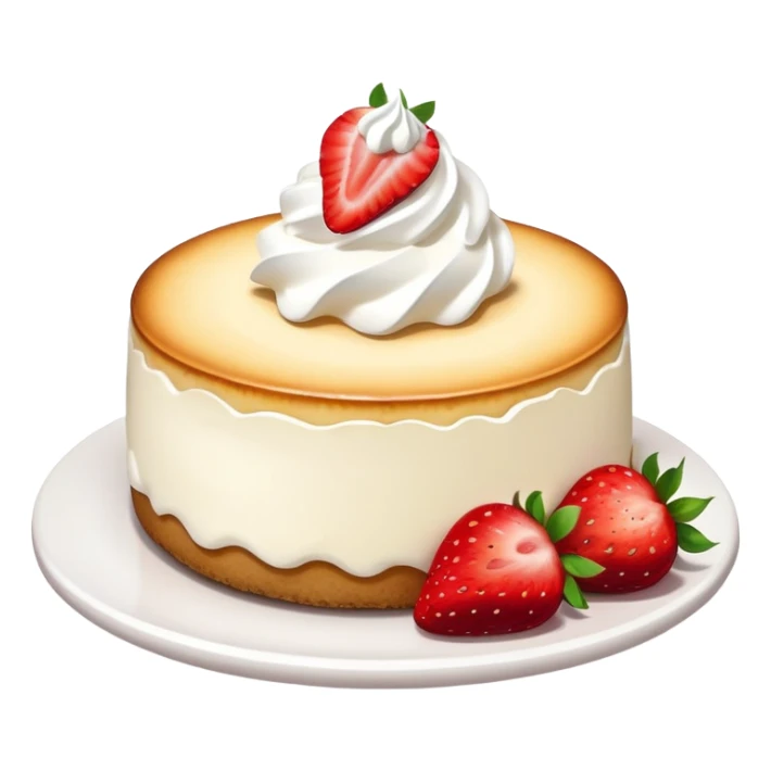 Cheesecake with whipped cream and strawberries  sticker