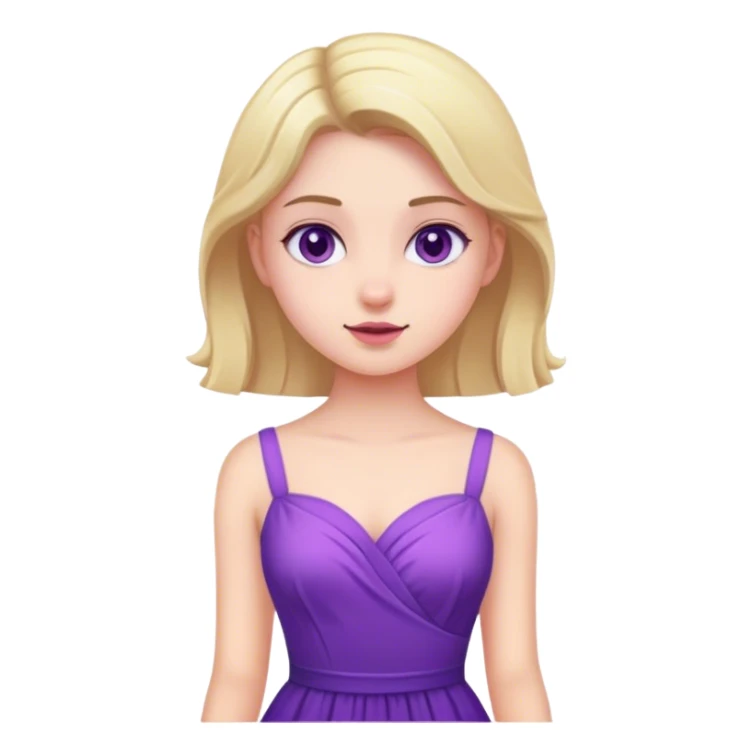 kid purple dress girl  sticker