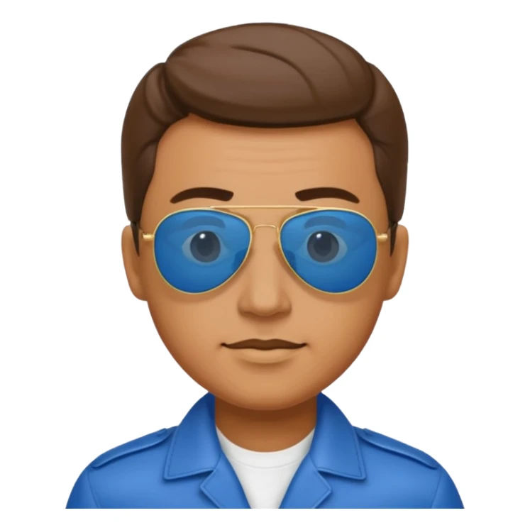 President macros ‘foshur’ wearing blue aviator sunglasses sticker