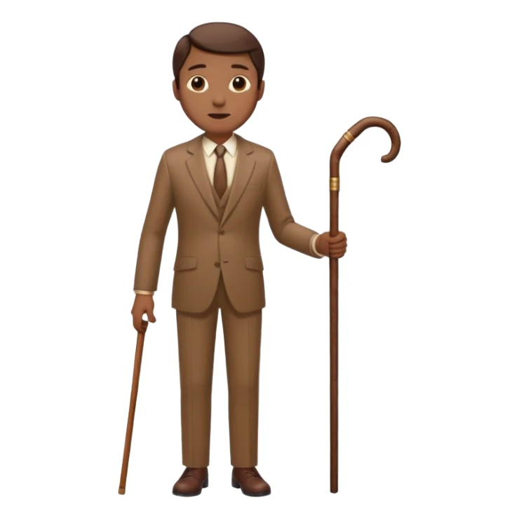 Give me a brown suit with stick  sticker