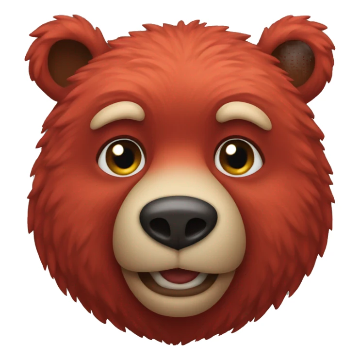 Red bear sticker
