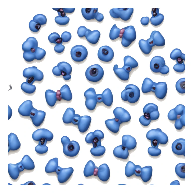 Blue Ribbon with Blueberry Emojis on it sticker