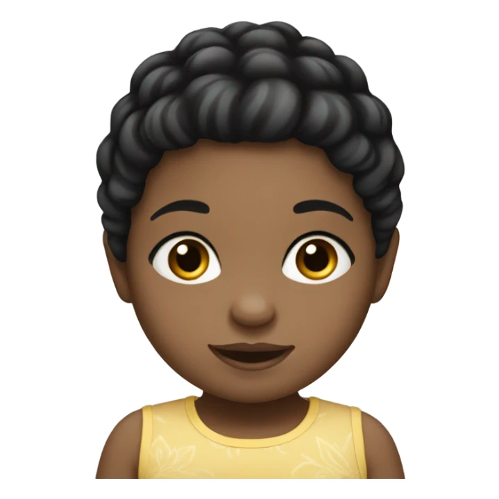 White girl toddler with black hair sticker