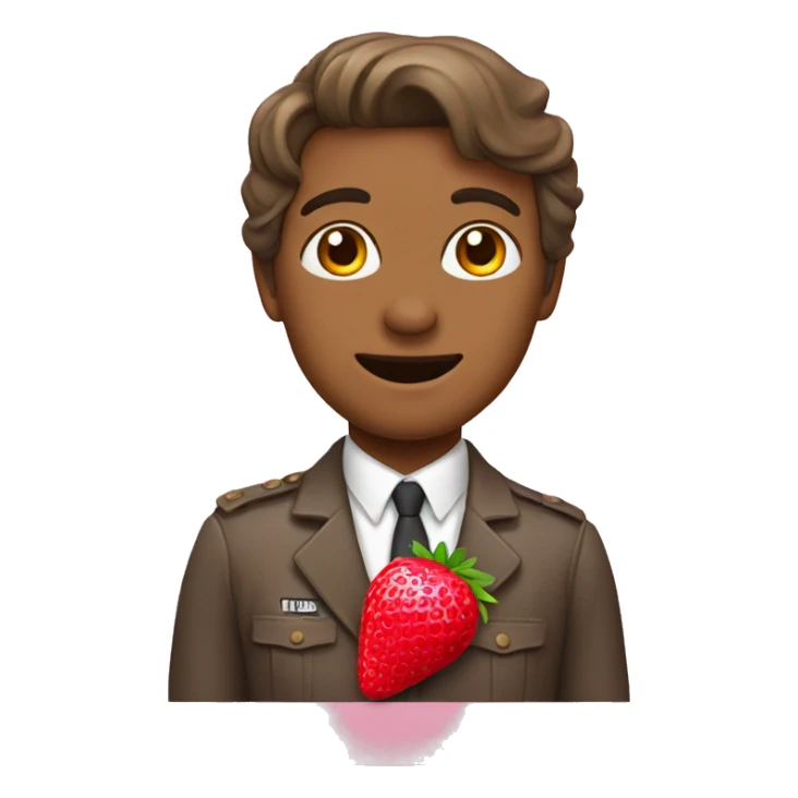 Lazo de color rosa con una fresa en medio sticker