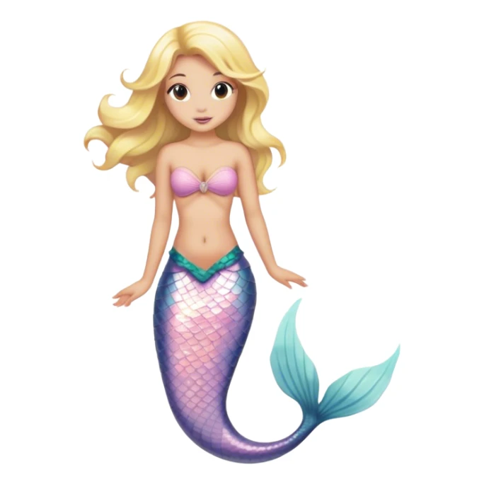 full body blonde light pink mermaid sticker