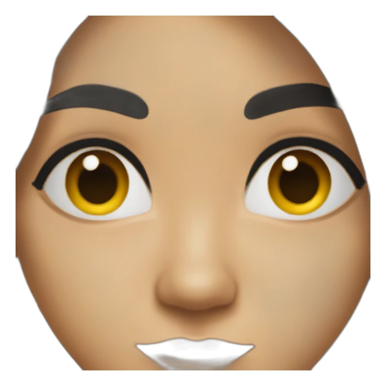 woman dark eyes black long hair yoga sticker