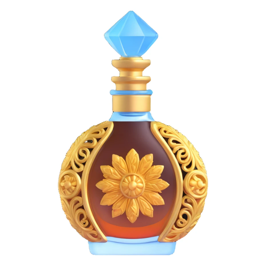 vintage AVON perfume bottle, ornate glass design from 1970s sticker