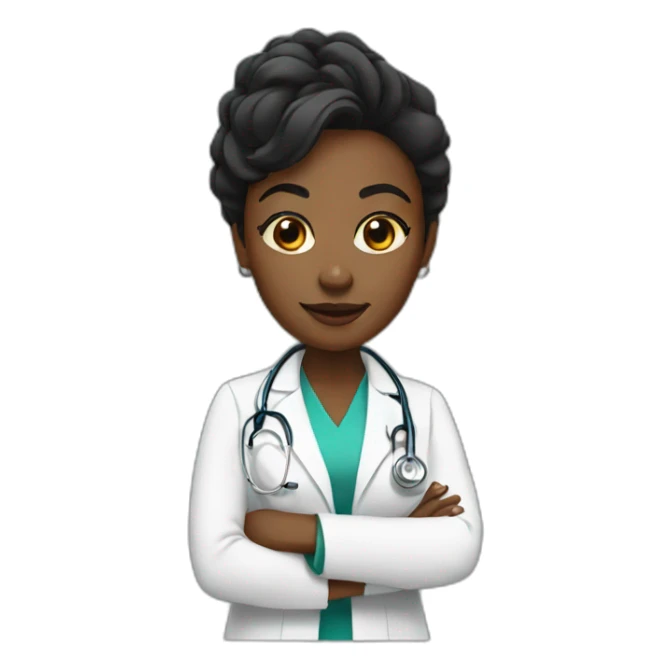 black woman doctor sticker